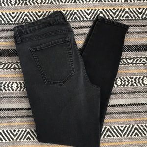 Ella Moss Black Rise Wash Skinny Jeans Ankle Crop